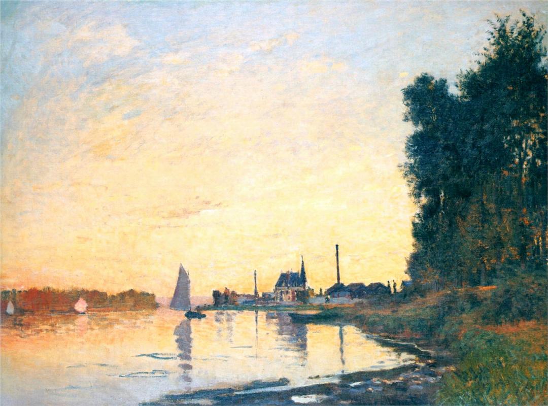 Argenteuil, Late Afternoon - Claude Monet Paintings